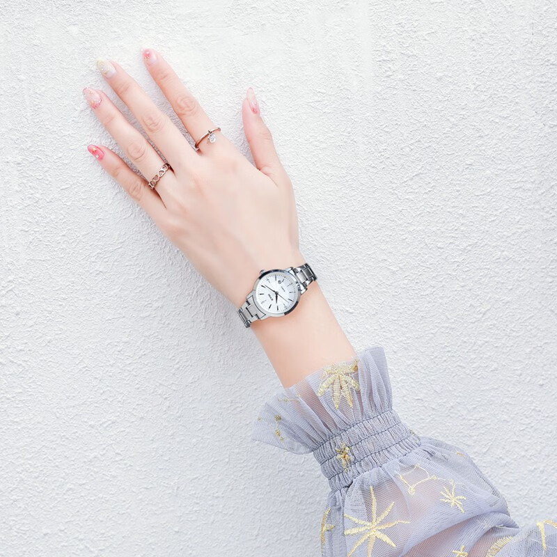 艾奇eyki手表女士女表钢带女学生女生防水女款国表女式简约石英表