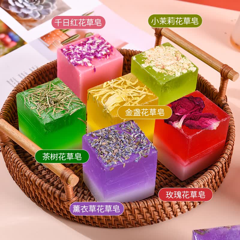 林蝶官方正品云南鲜花精油皂洗澡洁面洗脸沐浴清洁香皂持久手工皂礼盒 云南鲜花精油皂礼盒*1 送礼佳品