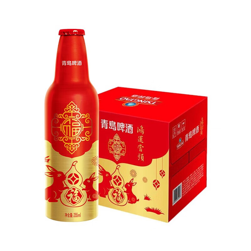 青岛啤酒(tsingtao) 青岛啤酒 鸿运当头11度 355ml*12瓶