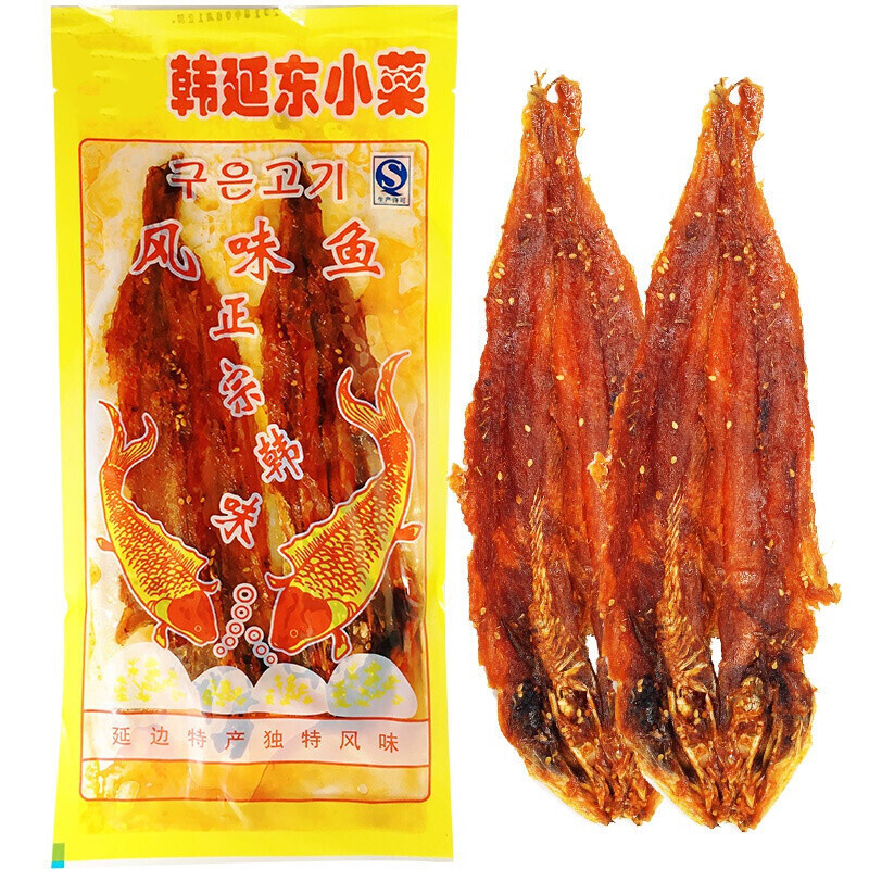海象人    辣明太鱼延边特产风味鱼火车烤鱼片即食鱼干组合明太鱼 10