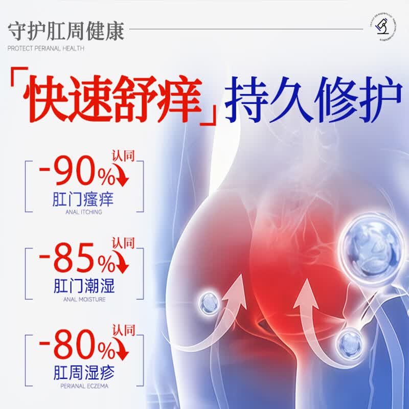 修正肛门瘙痒药膏止痒专用肛周湿疹潮湿有异味有分泌物屁股痒止痒药膏 买二送一【共三盒】周期装