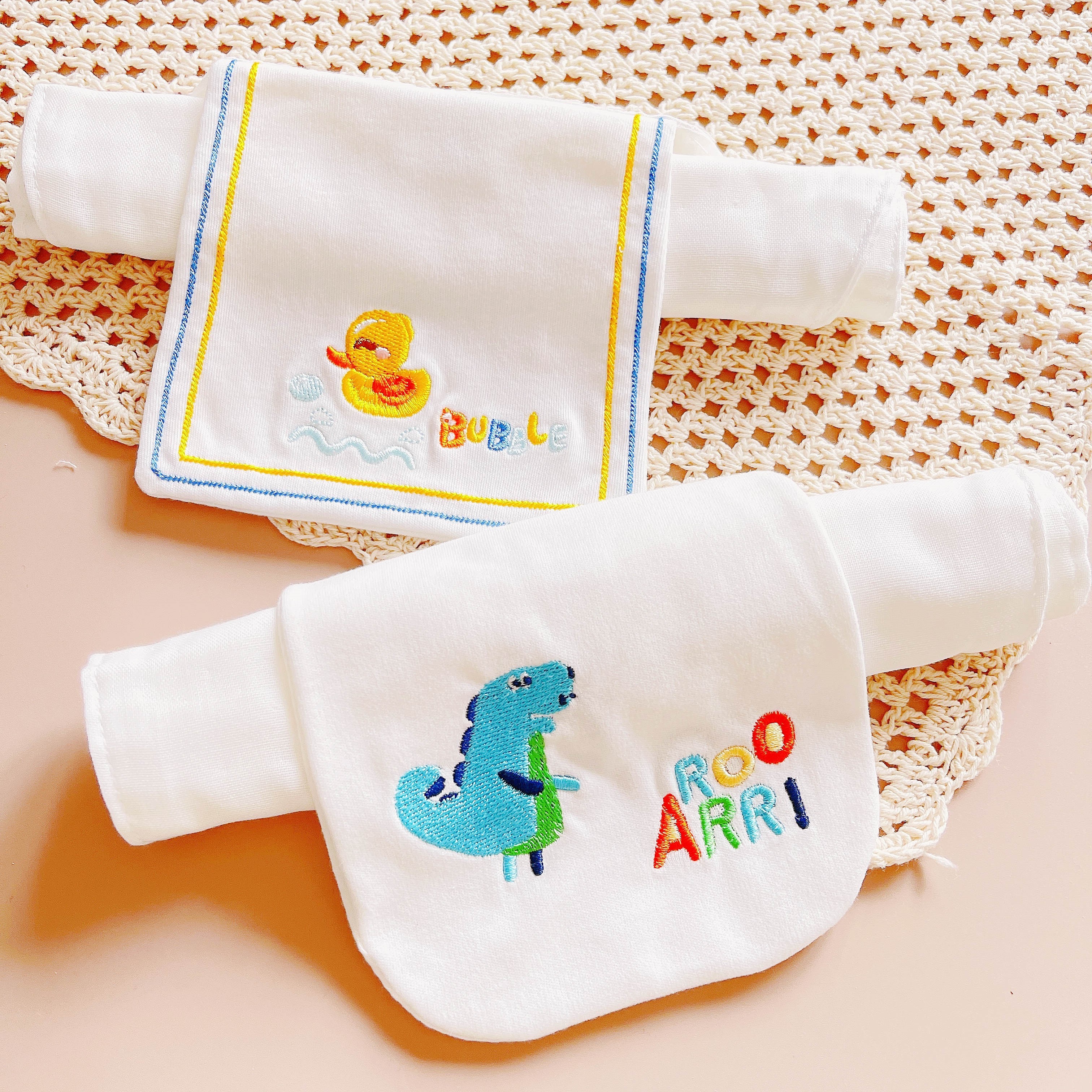 卓优卡吸汗巾纯棉纱布婴儿垫背巾宝宝背汗巾儿童纯棉幼儿园可爱隔汗巾