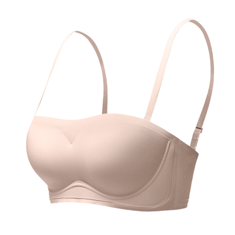 FitonTon內(nèi)衣女無(wú)肩帶內(nèi)衣聚攏防滑裹胸防走光無(wú)痕抹胸美背隱形文胸罩L