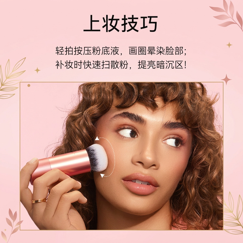 real TechniquesRT260短头粉底刷柔软双层纤维毛上妆刷轻妆感面部刷化妆刷单刷 RT萌系-短头泡泡上妆刷 260 1支 RT萌系-短头泡泡上妆刷   