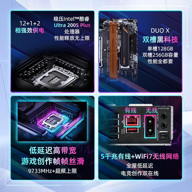技嘉 战鹰Z890M FORCE DUO X WIFI7 DDR5 图 3