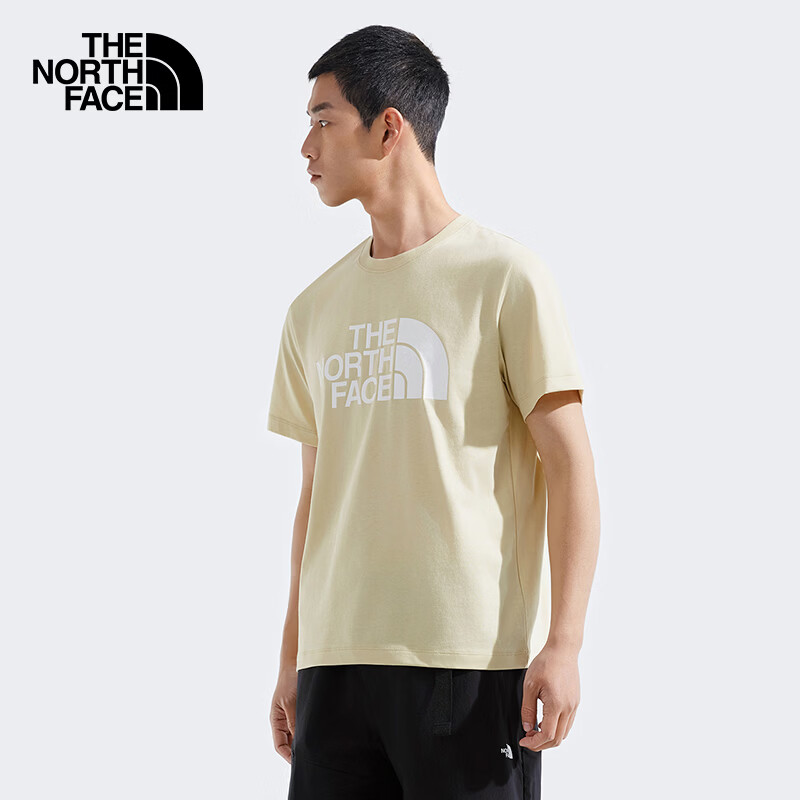 北面（The North Face）速干T恤男TRAIL短袖休闲干爽舒适吸湿半袖透气 88GY/3X4/砾石沙 L /175