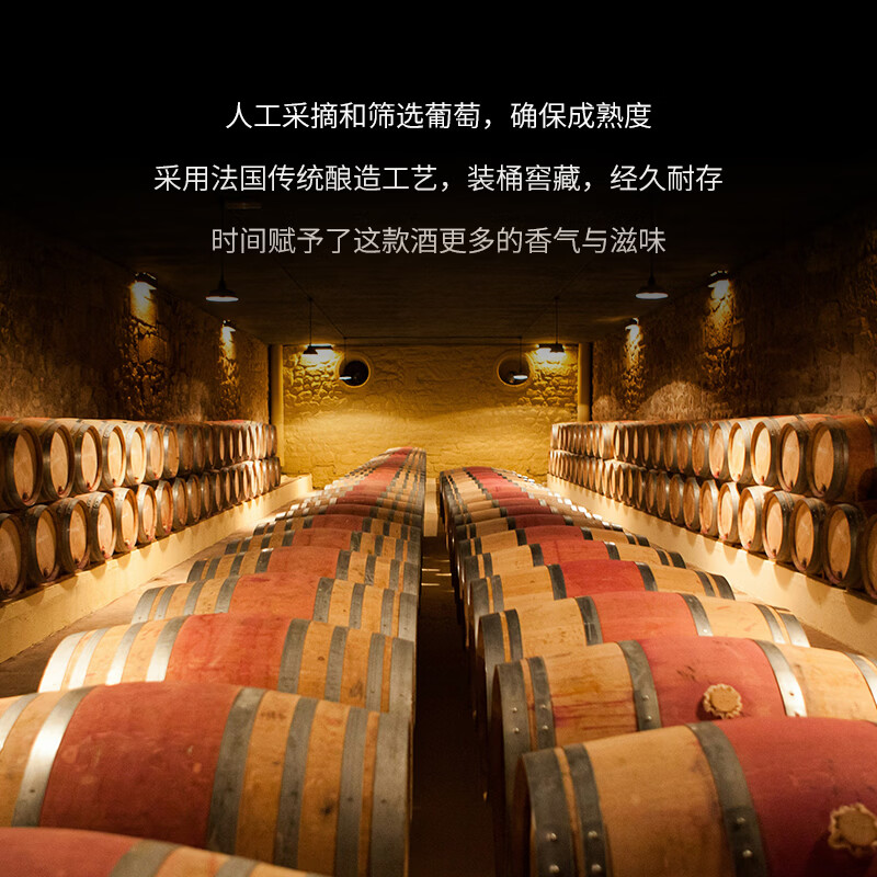 拉斐【官旗】法国原瓶进口红酒拉斐香榭天堂城堡干红葡萄酒AOP级 拉斐香榭天堂城堡礼盒750ml*2