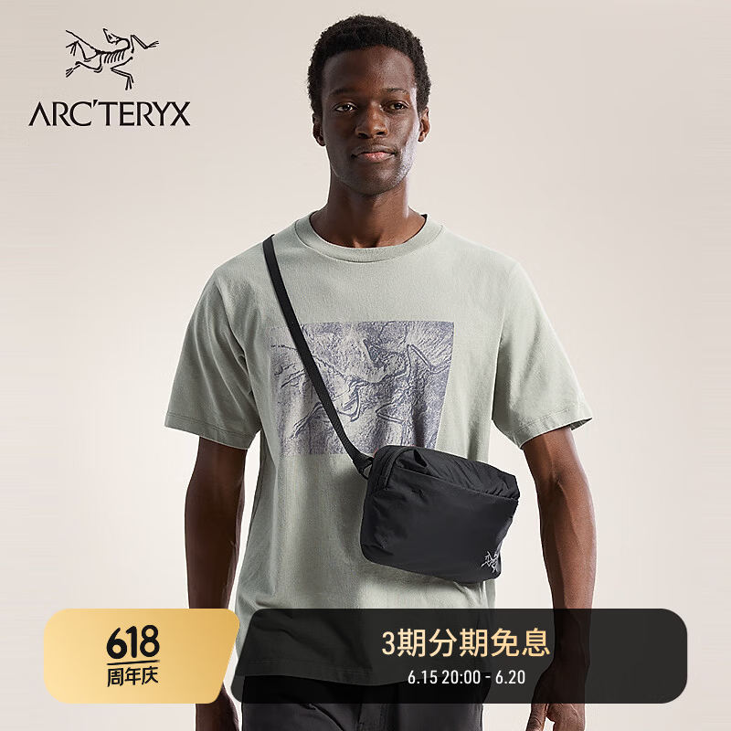 ARC'TERYX始祖鸟 HELIAD CROSSBODY 便携 男女同款 腰包 BLACK/黑色 均码