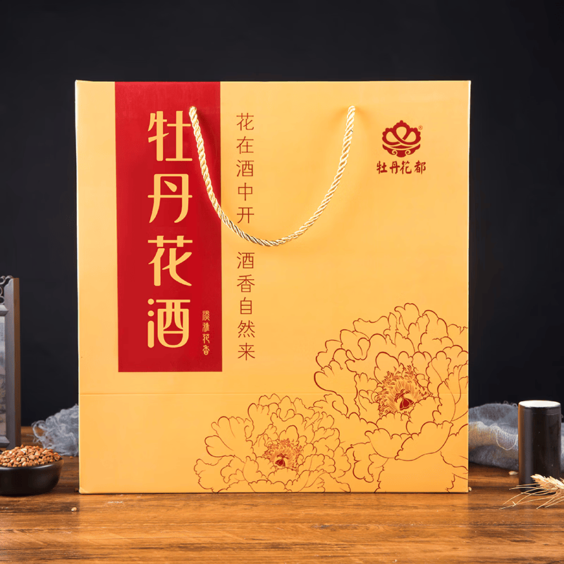 牡丹花都牡丹花酒500ml礼盒装特色洛阳特产送礼送领导高档礼品酒 46%vol 500mL 1瓶 +礼品袋