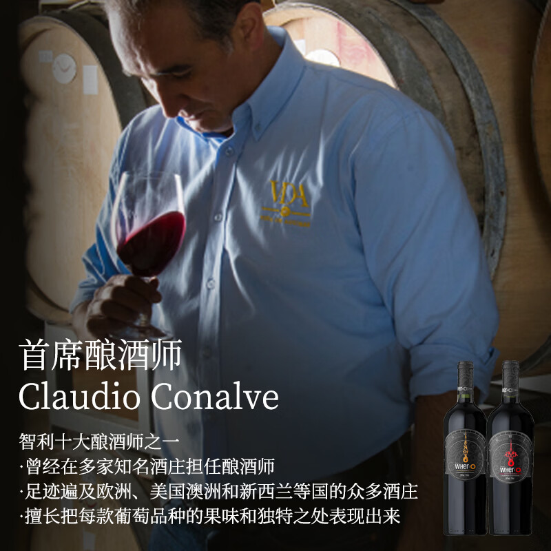 谜之海洋【正品行货】澳洲原瓶进口红酒石灰岩海岸库纳瓦拉干红葡萄酒果酒 【智利进口】特级珍藏赤霞珠红酒单支