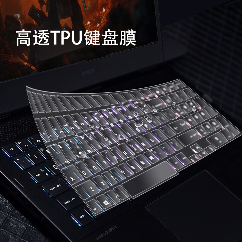 7/8pro键盘膜光影精灵9/8/7/6防尘保护膜笔记本屏幕膜 高透tpu键盘 