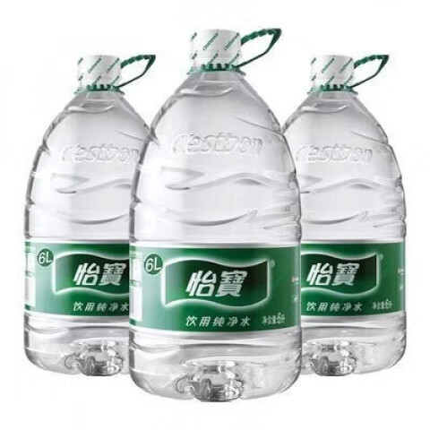 怡宝【怡宝】饮用水纯净水6L*3桶装水整箱装家庭大桶装泡茶纯净水 6L3桶【整箱】