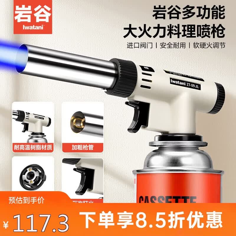 岩谷便携式喷枪头卡式喷火枪烧猪毛烘培焊枪点火器 ZT-09JL喷枪