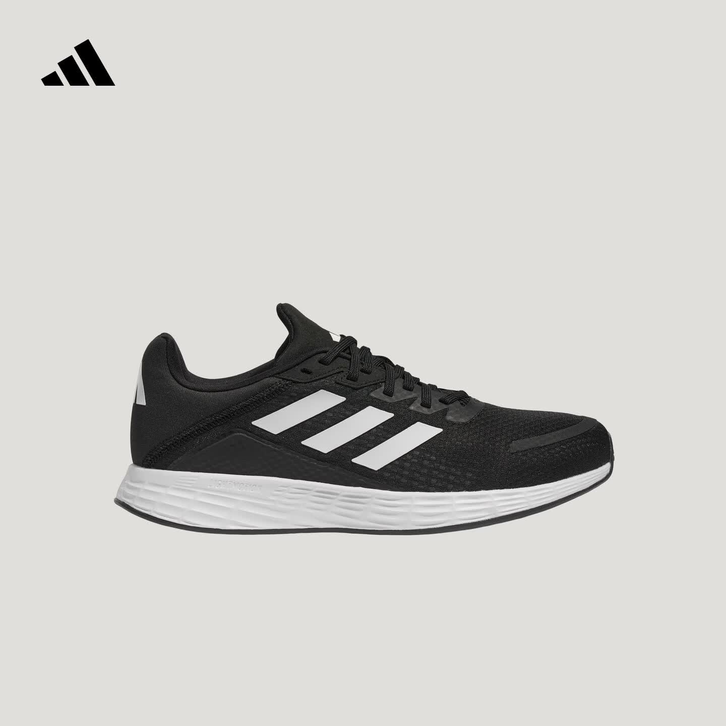 adidas DURAMO SL超轻稳定透湿排汗缓震回弹体测跑鞋男女阿迪达斯   黑色/白色/深灰   41