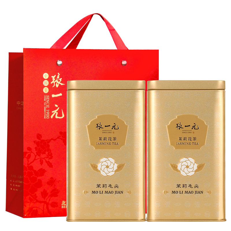 张一元八窨茉莉毛尖茉莉花茶400g（200g×2）尚品金桶装 224.2元 - 86线报