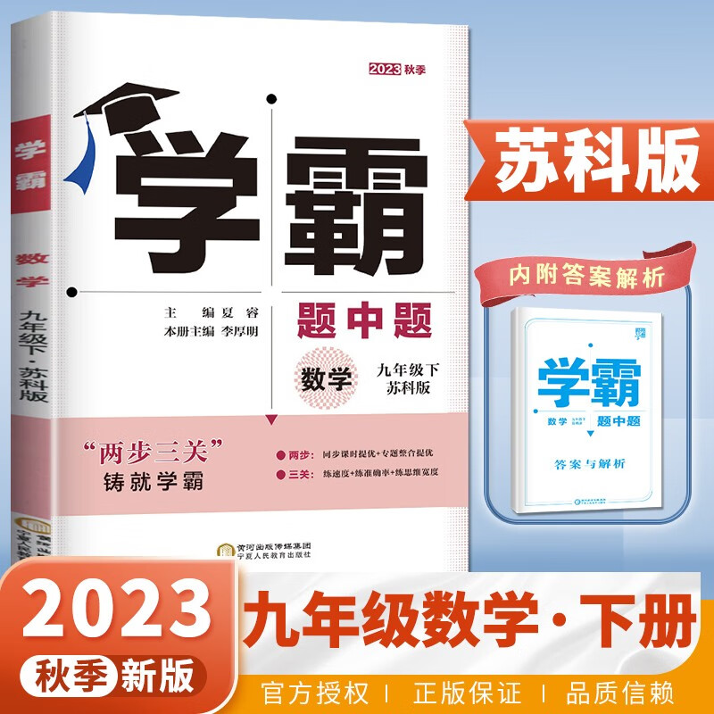 自选】2023正版学霸题中题数学物理化学九年级下 初三下册同步课时单元提优训练习册教辅资料 宁夏人民教育出版社