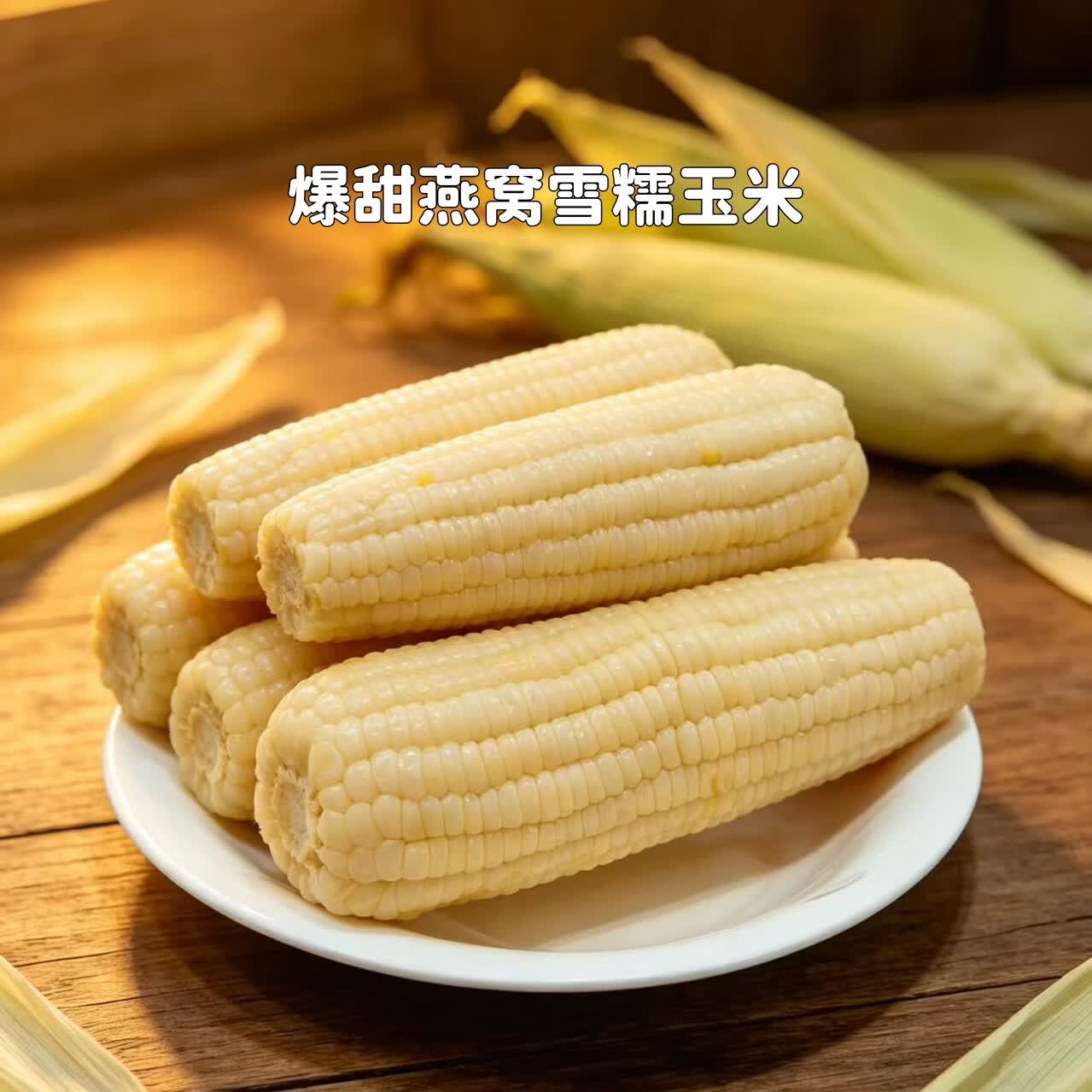 燕窝雪糯玉米真甜真糯铝箔包装有机种植非转基因8根/箱 燕窝雪糯玉米8根/箱