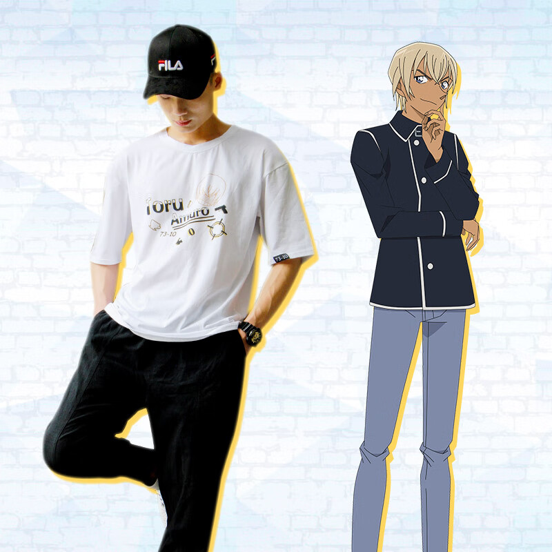 幸运石 名侦探柯南t恤二次元动漫周边短袖衣服怪盗基德安室透主题t恤