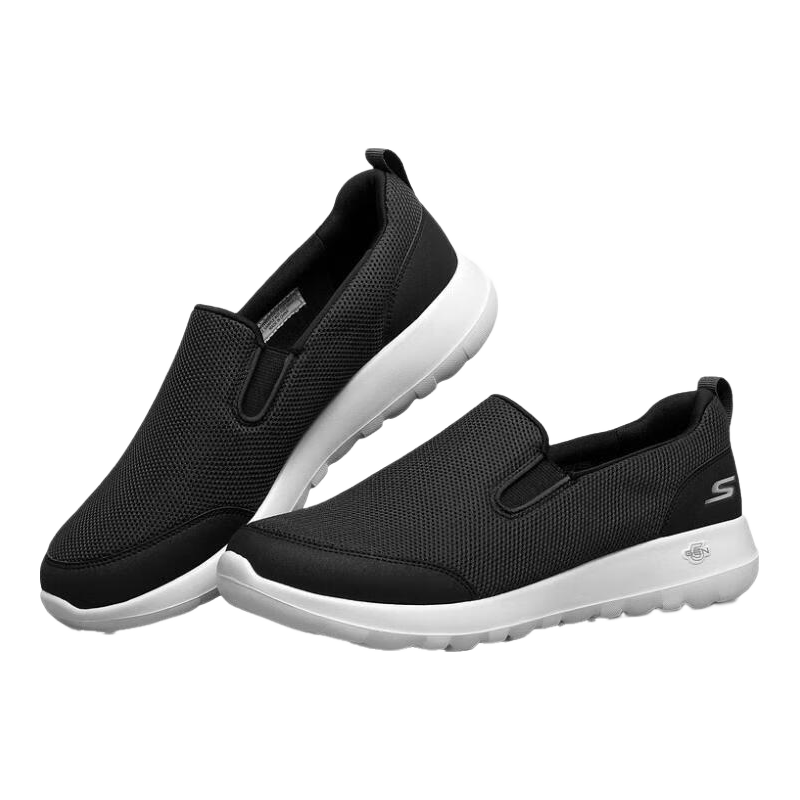 斯凯奇（Skechers）健步鞋 减震一脚蹬男士GOWALK系列轻便休闲运动鞋 黑色/BLK 41