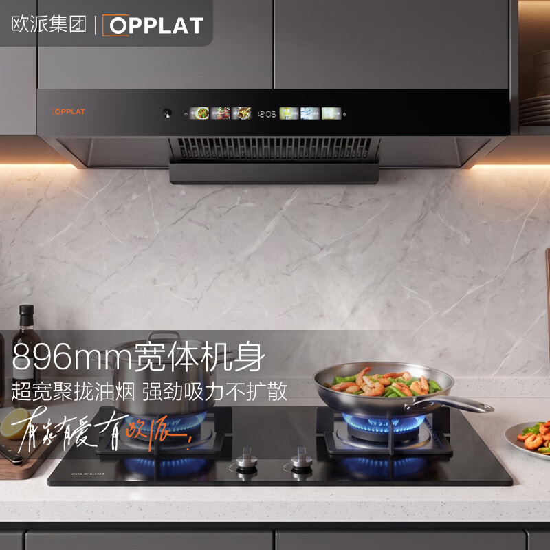 OPPLAT欧派集团【免费拆安装】油烟机顶吸抽油烟机 一级能效 欧式机大吸力 免拆洗挥手智控 【旗舰款】一级能效+挥手体感+自动清洗+语音控制