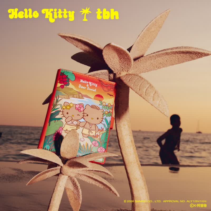 野兽派家居（tbh）Hello Kitty夏日冒险岛系列真皮护照包多功能证件夹礼物 Hello Kitty&Dear Daniel皮质护照夹 一起看日落 