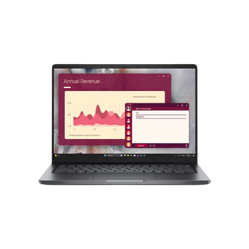 戴尔(DELL)Pro 14新品 高性能窄边框商用办公Latitude系列轻薄学生笔记本电脑 Ultra5-235U 深空灰 1年保修 8GB内存 512G固态 定制