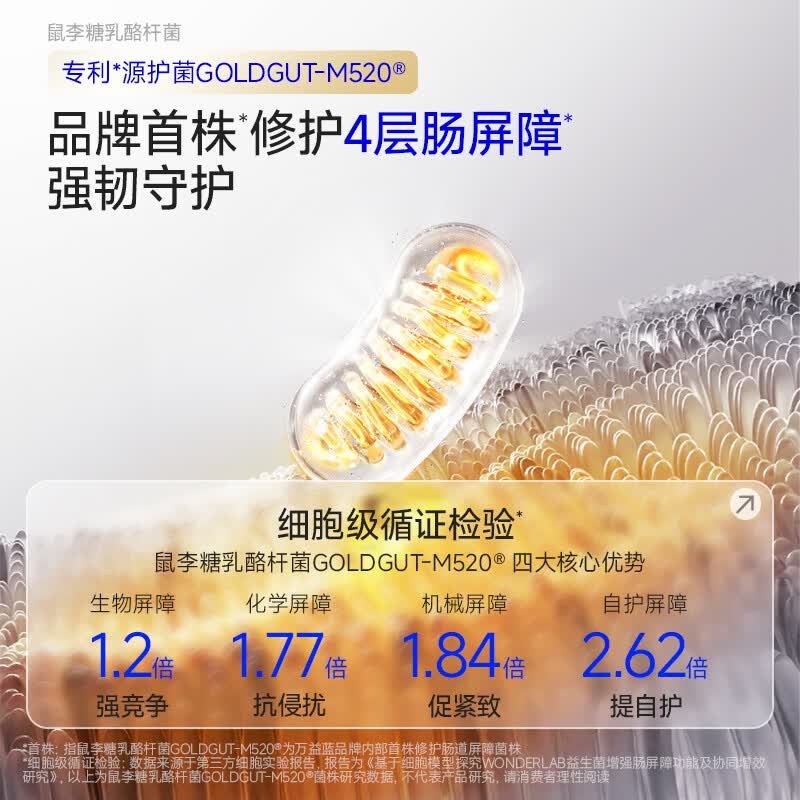 万益蓝WONDERLAB 小蓝瓶益生菌40瓶升级4.0 肠道肠胃益生菌