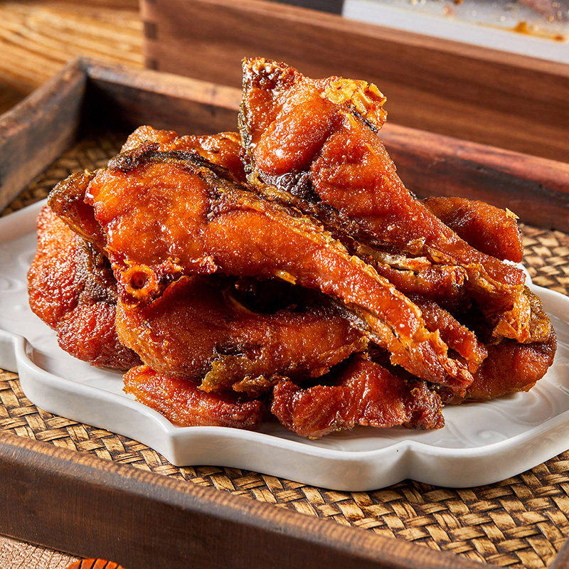 徽天赐【老字号】上海特产熏鱼开袋即食熟食酥鱼干块苏式爆鱼排卤味零食 老字号【肉多刺少】熏鱼250g*2袋