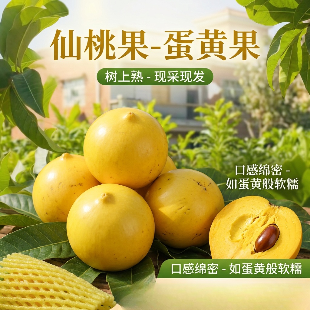 黄晶果 黄金果 新鲜稀有金蛋果 水果 蛋黄果 顺丰冷链新鲜到家 特大果(单果重量8两-1斤)4斤装