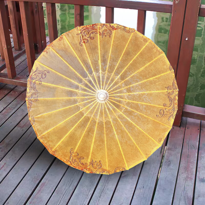 老式油布伞 老式防雨桐油伞复古风古典装饰火锅店中式吊顶油纸伞 本