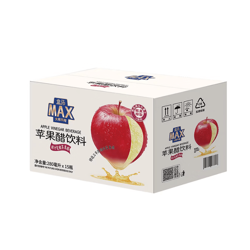 盒马MAX 苹果醋饮料 280ml*15瓶 MAX苹果醋饮料280ml*15瓶