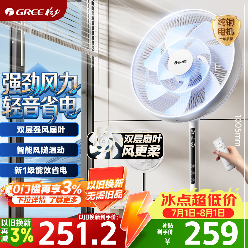 格力自营电风扇 304.71元 - 86线报