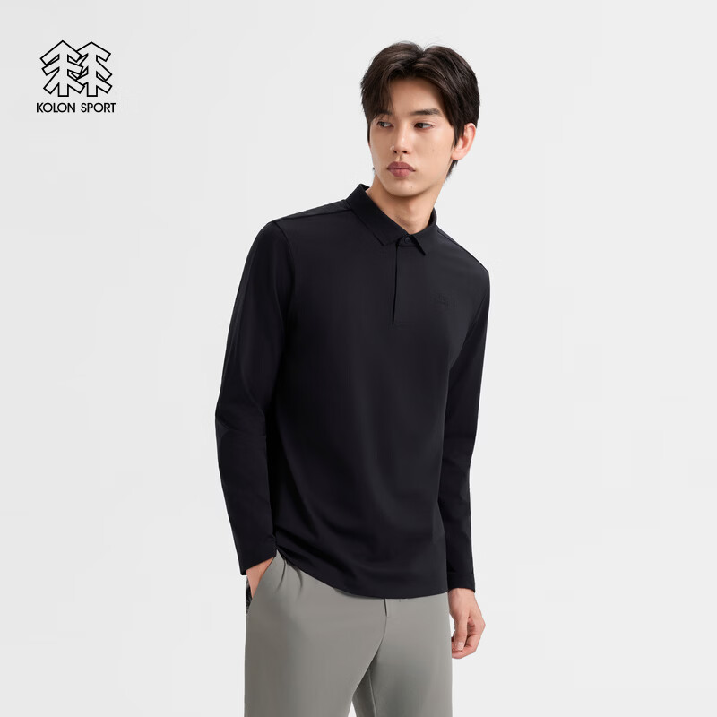 KOLON SPORT/可隆户外吸湿速干T恤 男消臭抗菌UPF40+ SECO长袖POLO