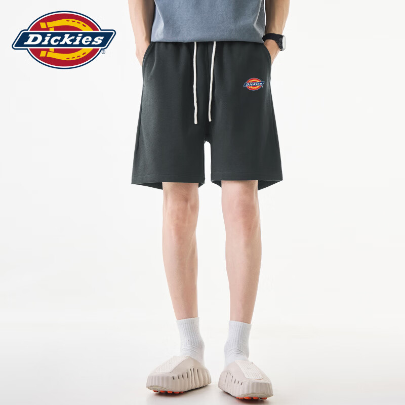 Dickies港式复古休闲短裤男士2026夏季新款宽松运动凉感透气五分裤子男装 黑色 【官方正品】 XL 【建议130-145斤】