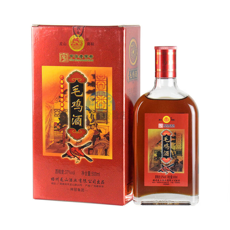 广西特产 龙山牌毛鸡酒 500ml37度 女性产后月子酒 养生酒 中华 精制