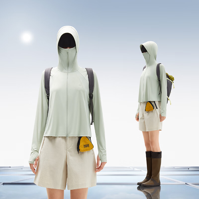 蕉内（Bananain）蕉内凉皮301UV Pro女士防晒服 【斗篷款】海沫绿 S
