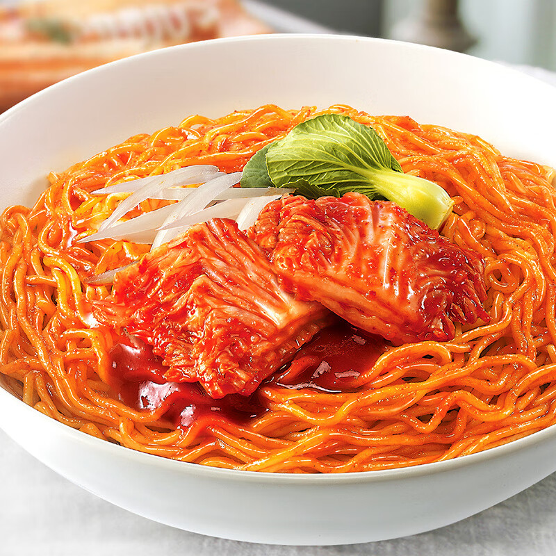 哺食旺辣白菜拌面泡菜凉拌面韩式辣白菜泡菜面炒面方便面袋装