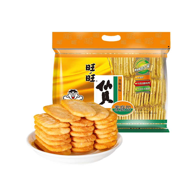 旺旺 雪饼仙贝膨化零食办公室零食充饥休闲早餐饼干儿童小吃下午茶 1件