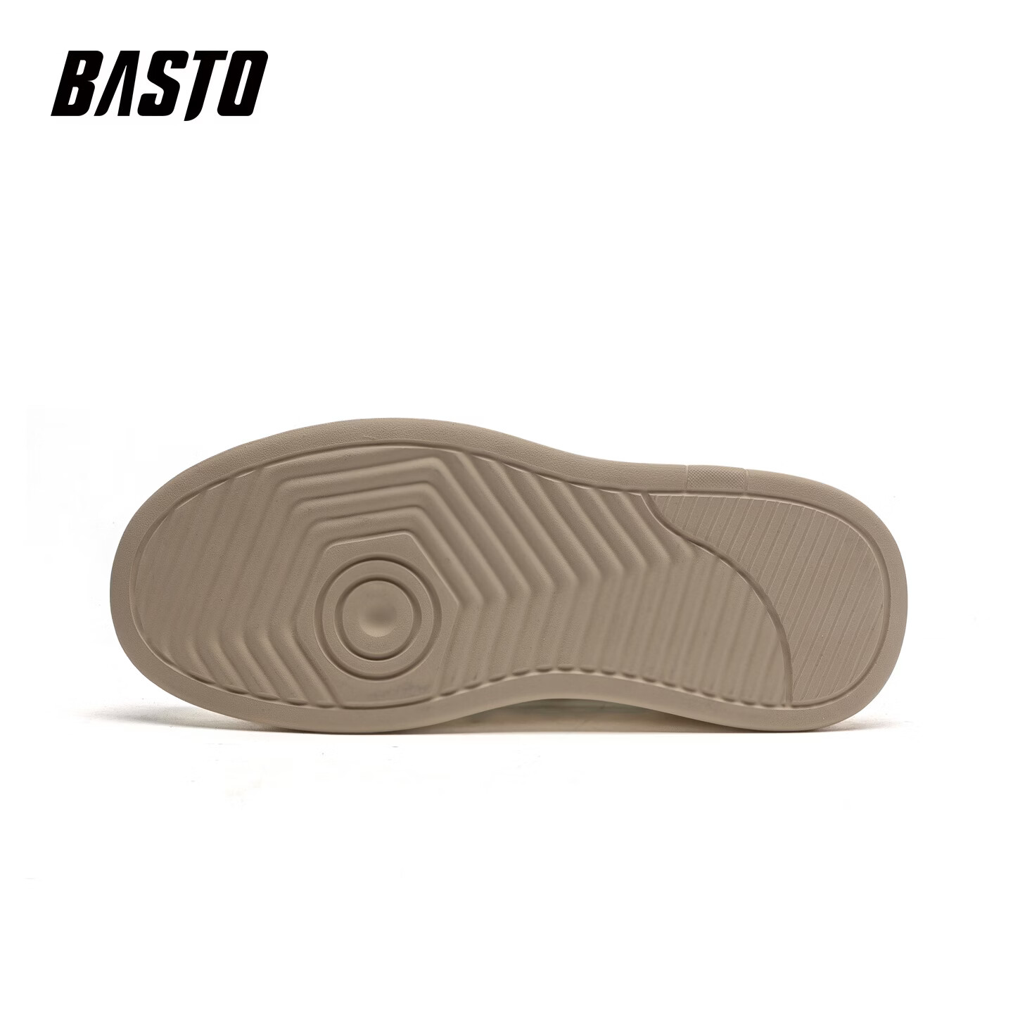 百思图（BASTO）夏季透气网面鞋男2026新款百搭男士休闲板鞋软底防滑耐磨鞋子 白杏色 41 【运动鞋码】