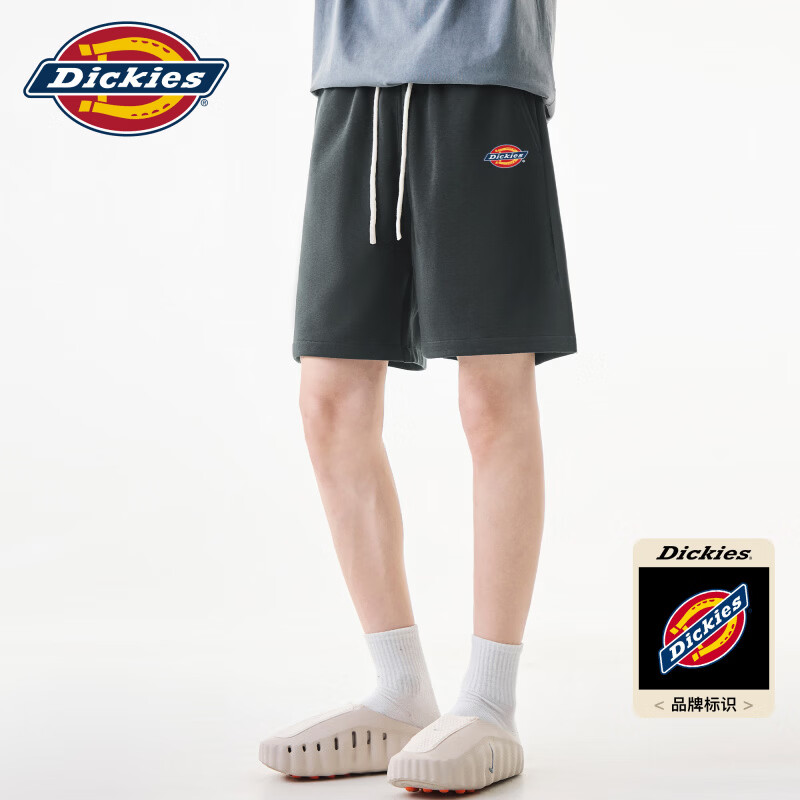 Dickies港式复古休闲短裤男士2026夏季新款宽松运动凉感透气五分裤子男装 黑色 【官方正品】 XL 【建议130-145斤】