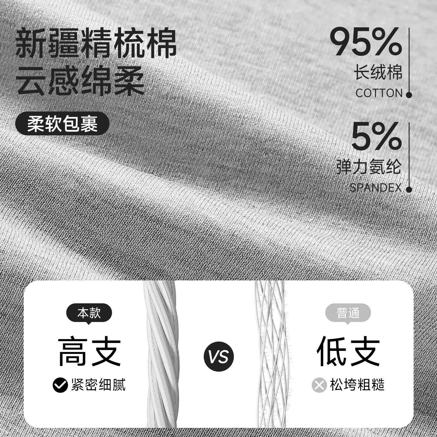 南极人(Nanjiren)男士内裤男纯棉高端奢侈莫代尔抗菌男生平角裤头男式冰丝裤衩礼物 【纯棉】品牌专柜款 黑色/黑麻灰/中麻灰/深麻灰 4条 XL 120-140斤