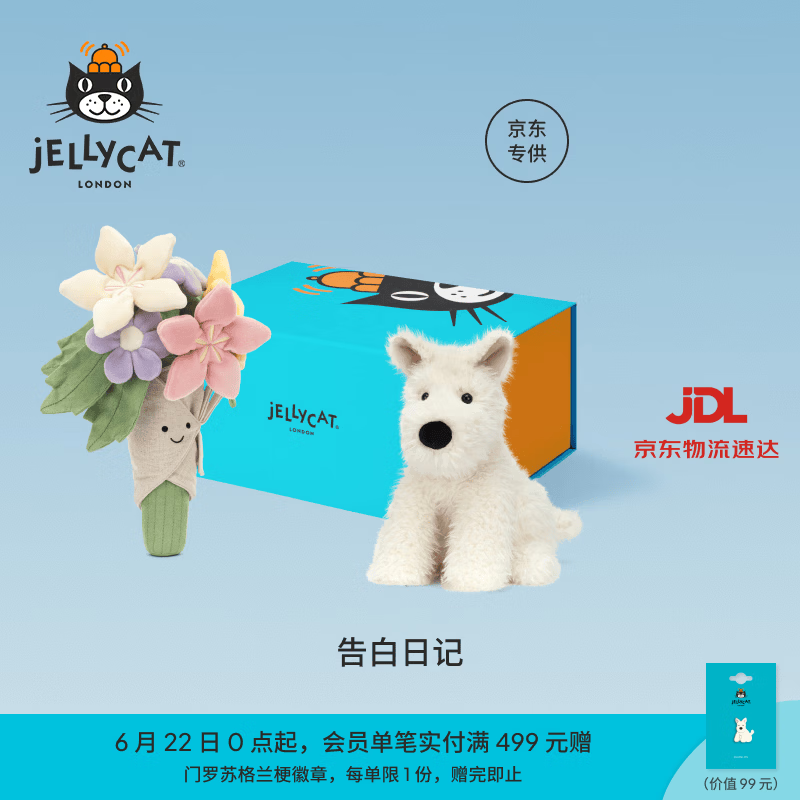 Jellycat告白日记礼盒毛绒玩具娃娃公仔玩偶新婚送礼生日礼物 告白日记