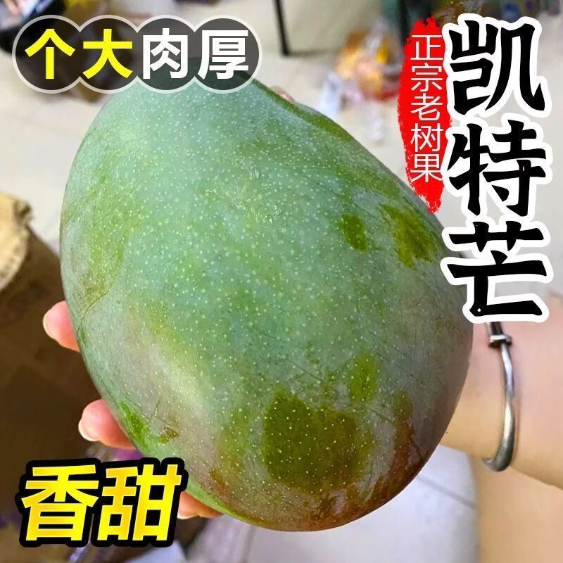 耕禾春凯特芒大芒果新鲜水果香甜多汁时令芒果孕妇水果现摘生鲜芒果 果农优选带箱5斤净重4.5斤单果400g+
