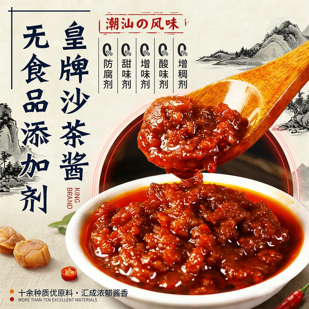 皇牌正宗皇牌沙茶王300g潮汕特产沙茶火锅蘸料调料沙爹酱商用沙茶酱 沙茶王300g