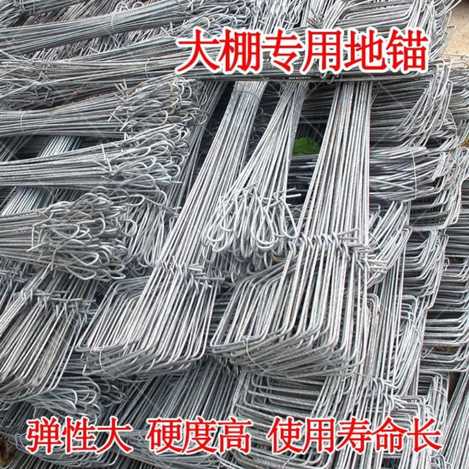 rsrddy圣科莱大棚地锚地桩地毛耐腐蚀防锈热镀锌温室配件预埋地锚不