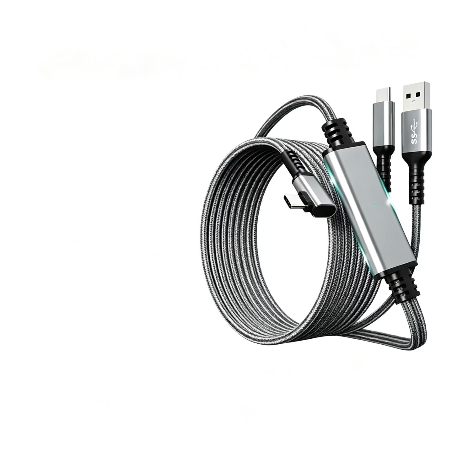 科联森KORLOWSUM串流线Link线VR眼镜一体机专用边充边玩Type-C高速线Pico4/Neo3接电脑线Oculus quest3/2/3s数据线 黑色-C口转USB串流线(带供电口) 5米