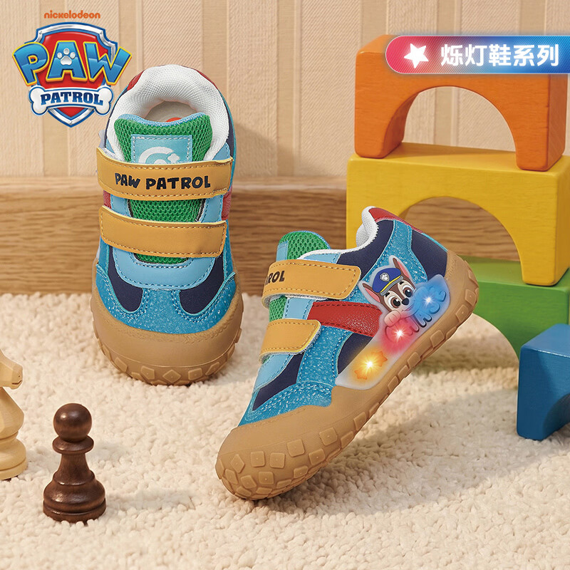 汪汪队立大功（PAW PATROL）汪汪队儿童运动鞋男童软底防滑跑步鞋透气网面休闲鞋中小童学步鞋 蓝色阿奇 升级款 25