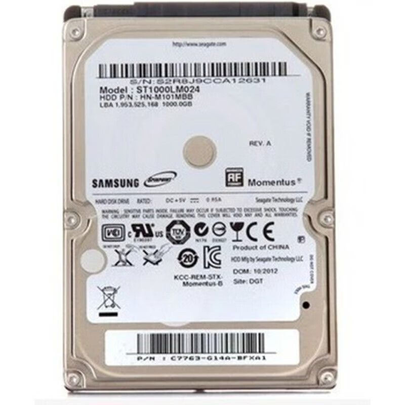 定制cmr/pmr垂直三星2.5寸1t笔记本硬盘st1000lm024机械适配