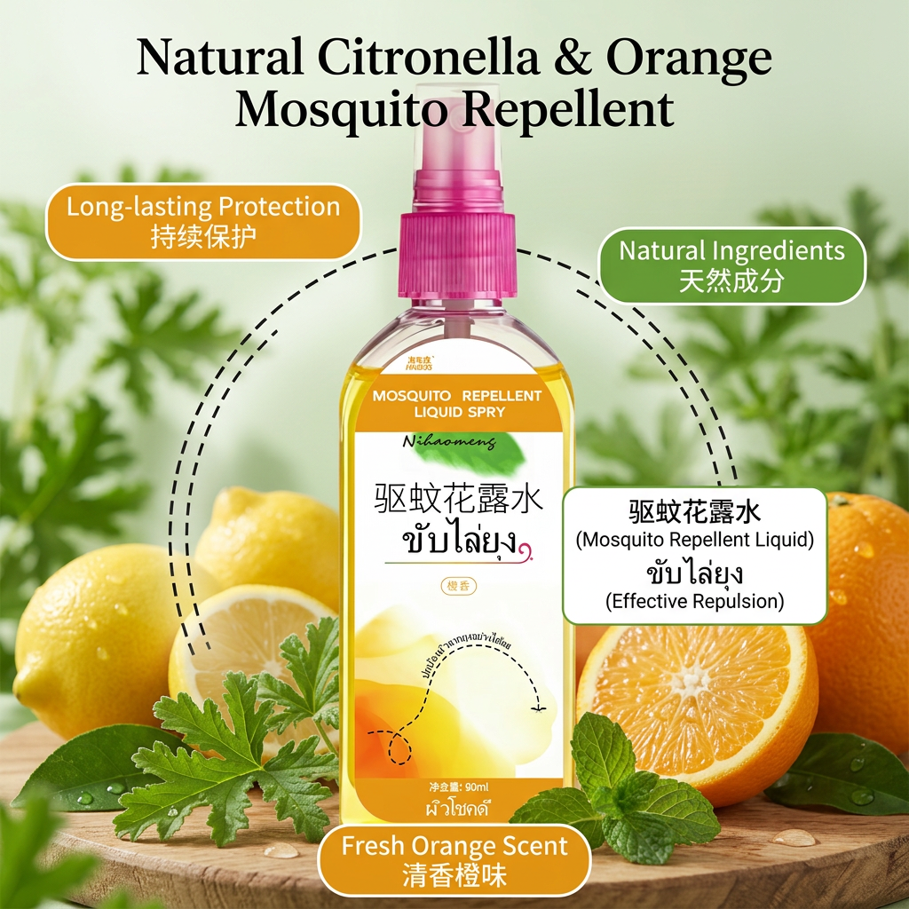 海布森(HAIBUS)驱蚊液神器正品蚊子水蚊不叮户外花露水喷雾持久防护温和止痒喷雾 三款各一瓶80ml*3瓶