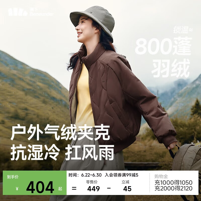 蕉下（beneunder）气绒外套女夹克保暖中暖可机洗户外棉服CL004似羽绒